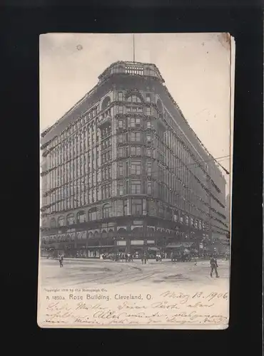 Rose Building, Cleveland Ohio, Straße Pferdefuhrwerk, Cleveland 13.3.1906