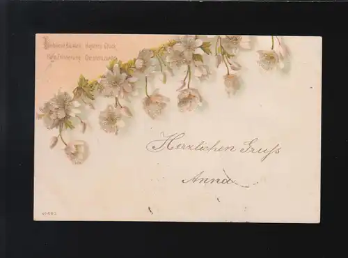 Fleurs agréables, bonheur plus doux. Appelez souvenir.. Pâques /Nouveau 13.11.1900