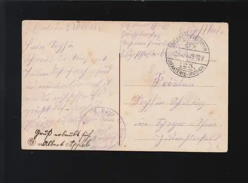 Idylle enveloppe or Oraisons Belle-mères, Expédition de champ 2.11.1915