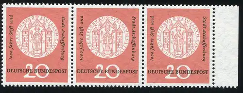 255I Aschaffenburg Rand-3er-Streifen beginnender PLF I una statt und, Feld 29 **