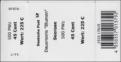 3303 Seerose 45 (Auflage mit Codierfeld) Banderole / Aufkleber 500er-Rolle
