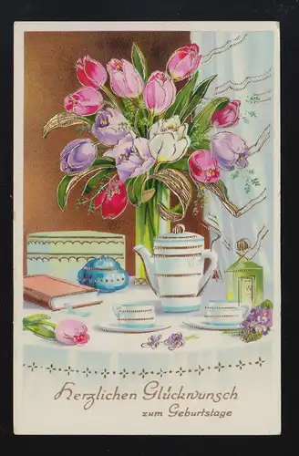 Félicitations, Tulipe Autruche, Table à café, Vienne 13.10.1940