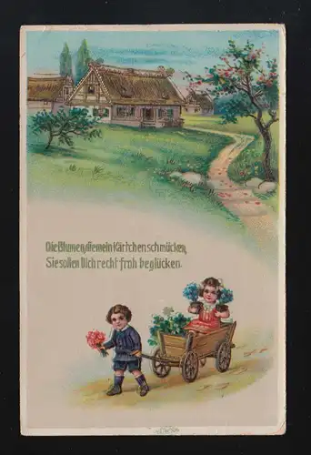 Kinder Wagen,  Die Blumen die mein Kärtchen schmücken Ergoldsbach 15.12.1918