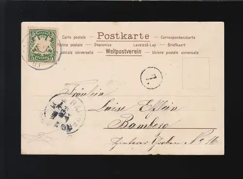 Ueberall auf deinen Wegen, Trete stes dir Glück entgegen Strauß, Bamberg 02.1901