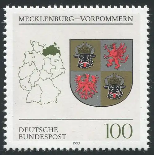 1661I Mecklenburg-Vorpommern mit PLF I weißer Fleck im Hals, Feld 21 **