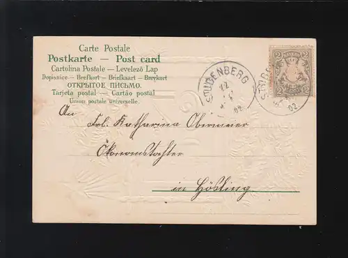 Weihnachtsstern Reisig Tannenzapfen Kalender, Frohe Weihnachten Stubenberg 1902