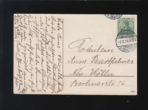 Les enfants apportent des fleurs Cadeaux Lettres, Félicitations Anniversaire Zeuthen 4.11.1914