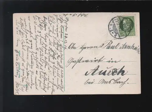 Anges sonnent cloches Reisig gui, Bonne année, Iphofen 29.12.1914