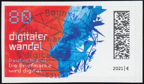 3592B Digitaler Wandel, selbstkleb. aus Folienblatt 104, ENG gestanzt, EV-O Bonn