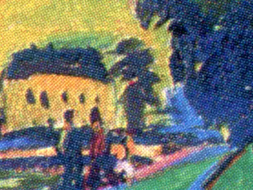 1749 Heckel mit PLF roter Fleck im Baum rechts neben dem Haus, Feld 10, **