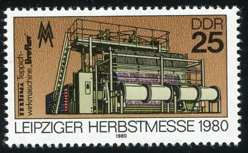 2540 Messe Leipzig 25 Pf: weißer Fleck über letztem E von -MESSE, Feld 42, **