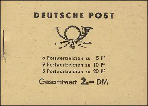 MH 3a1 Fünfjahrplan 1960 Klammer 17 mm, postfrisch