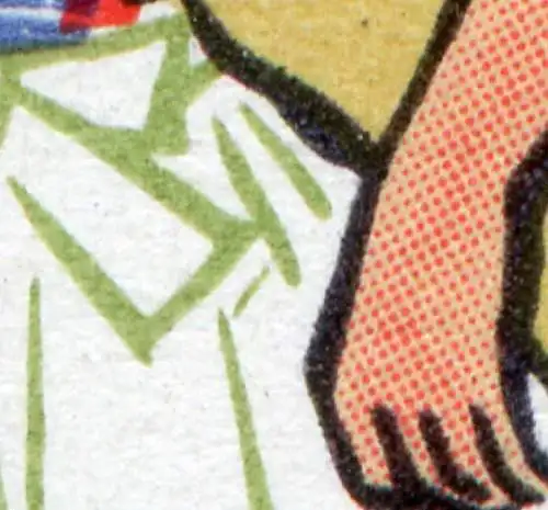 HBl. 13IA aus MH 5 Trachten, PLF Strich (oliv) unter der Schleife, Feld 3 **