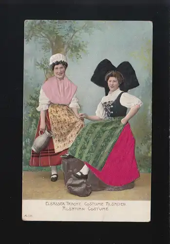 Textile - Alsace Costume Costume Alsacien Tabliers Tissu de dindl, non utilisé