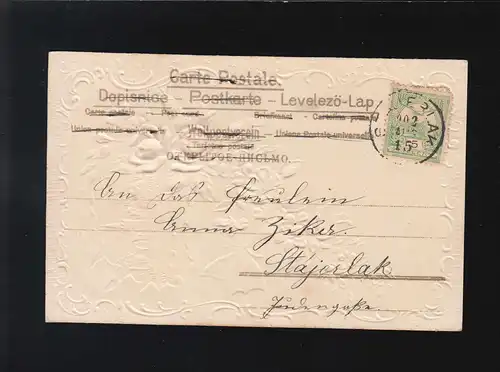 Vue du village entourée de fleurs Girlandes Papillon Étoiles, Stajerlak 2.8.1915