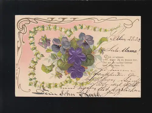 Bouqet de fleurs pour te réjouir, je choisis les fleurs ici, Berlin 24.2.1904