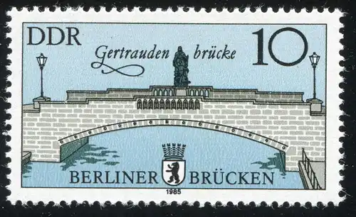 2972 Brücken 10 Pf: Linenbruch ganz rechts, Feld 40, **