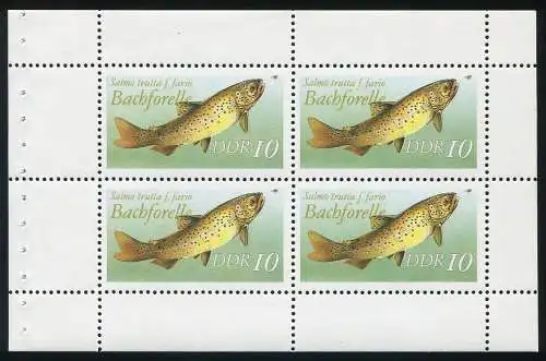 HBl. 19vA de MH 9 poissons d'eau douce 118x76 mm, frais post