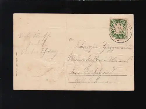 Chapeau pourpre enfant apporte des fleurs, Félicitations, Dietmannsried 14.6.1910