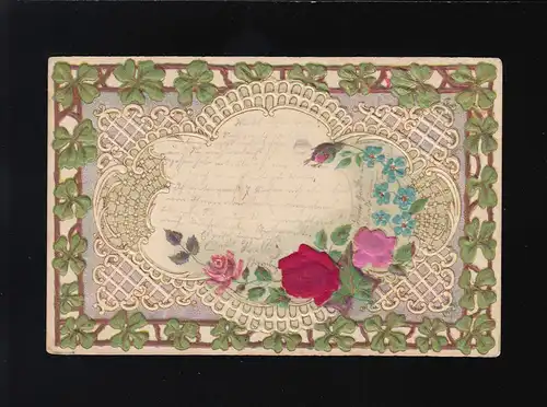 Roses Trèfle de chance N'oubliez pas, Ranken Grille Ornument, Munich 4.7.1904