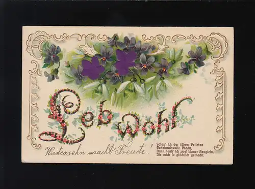Je regarde la douce violette magnificence mystérieuse, le bien-être, couru 27.5.1909