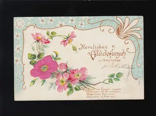Von Blüten Knospen umgeben Geburtstag Wilhelmshaven/ Delmenhorst 24.+25.1.1903