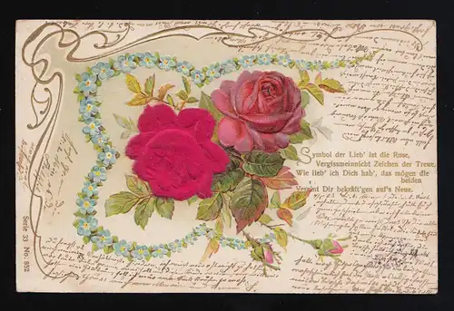 Le symbole de l'amour' est la rose, fleurs de rose , Aix-la-Chapelle / Wimereux 4 + 5.5.1903