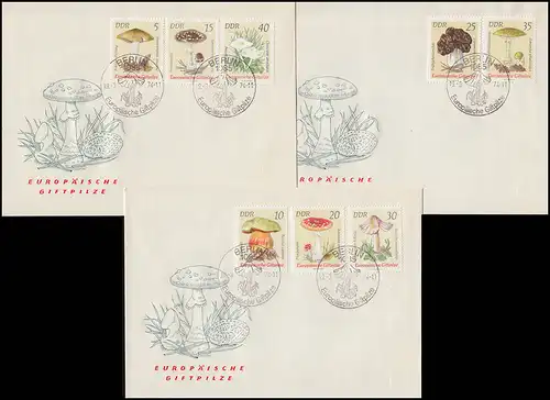 1933-1940 Champignons toxiques européens 1974 - Taux FDC 1 à FDP 3