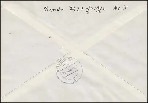 Bloc 94 Olympia: Jeux d'été Séoul 1988 sur lettre rapide SCHMÖLLN 20.8.88