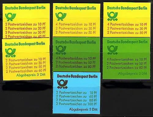 MH-Set (7 Stück): MH 9-15 Chromolux komplett, Set ** postfrisch