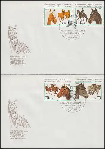 3261-3264 Congrès de l'élevage de chevaux 1989 - Taux FDC 1 et FDP 2