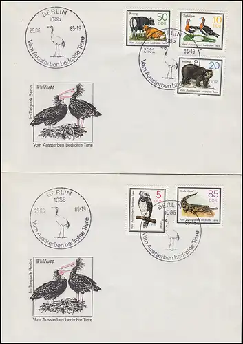 2952-2956 Animaux menacés d'extinction 1985 - Taux FDC 1 et FDP 2