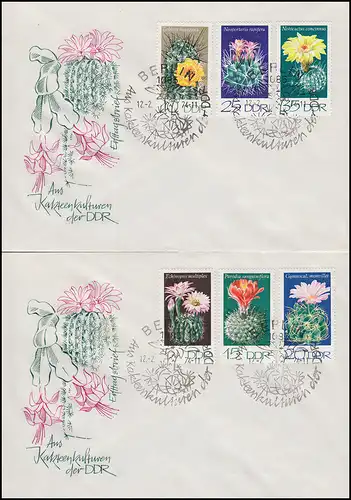 1922-19227 Plantes: cactus 1974, phrase sur FDC 1 et FDP 2
