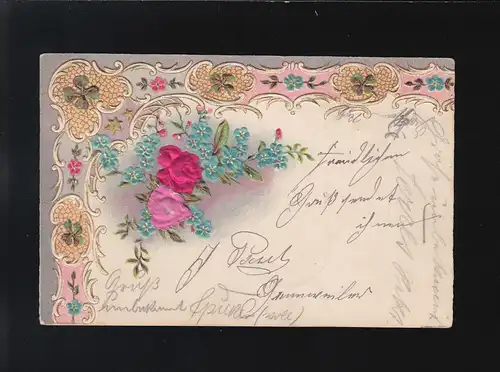 N'oubliez pas les roses, bordée de fleurs étoiles, Illingen /Heusweiler 18.8.1902