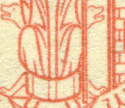 255xVII Aschaffenburg, jaunâtre, PLF VII tache sur la jambe droite, case 20 **