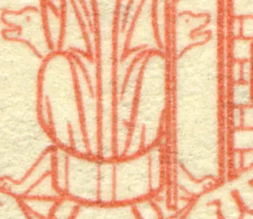 255xVII Aschaffenburg, jaunâtre, PLF VII tache sur la jambe droite, case 20 **