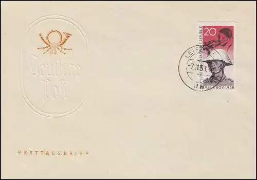 662 Novemberrevolution 1958: Schmuck-FDC ET-O LEIPZIG 7.11.58