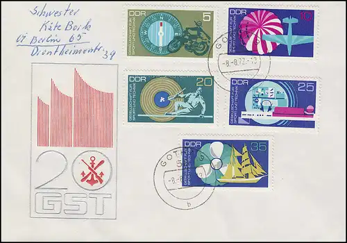 1773-1777 GST 1972 - Kit sur les bijoux FDC ET-O GOTHA 8.8.92 à Berlin