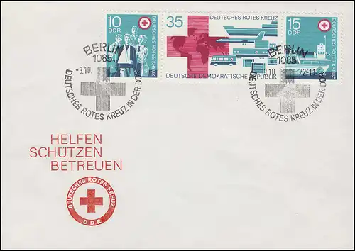 1789-1791 Deutsches Rotes Kreuz (DRK) 1972 - Zusammendruck Schmuck-FDC ESSt