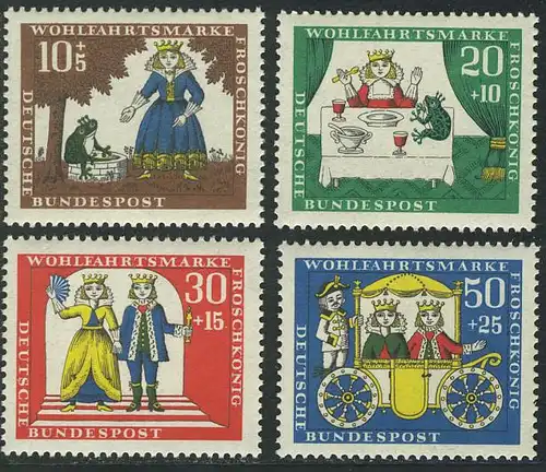 523-526 Wofa Märchen Froschkönig der Brüder Grimm 1966, Satz **