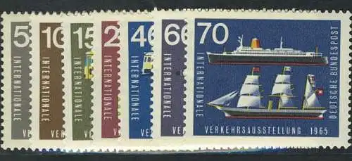 468-474 Verkehrsausstellung 1965, Satz ** postfrisch
