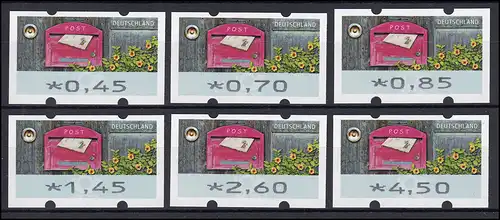 9 empfangen - 6 ATM 45-450 Cent 2017, Tastensatz TS 1, postfrisch **