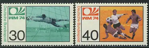 811-812 Fußball-WM 1974, Satz ** postfrisch