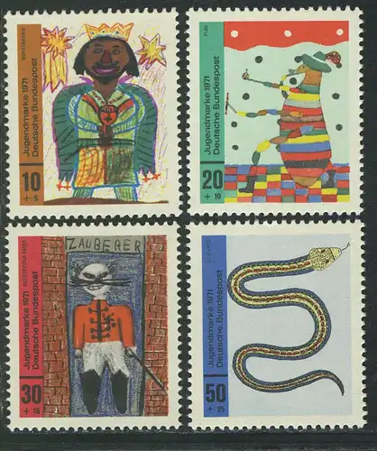 660-663 Jeunes Dessins pour enfants 1971, phrase ** frais de port