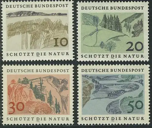 591-594 Europäisches Naturschutzjahr 1969, Satz ** postfrisch