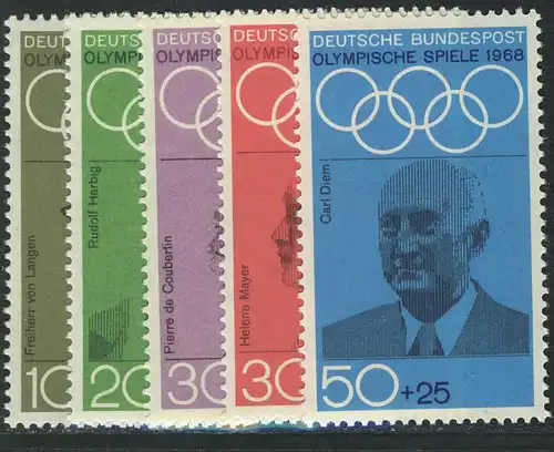 561-565 Olympische Sommerspiele 1968, Satz ** postfrisch