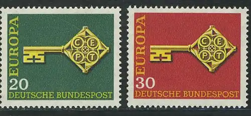 559-560 Europa/CEPT 1968, Satz ** postfrisch