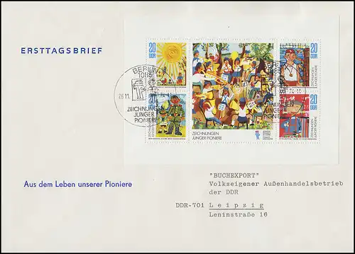 1991-1994 Dessins Jeune pionnier - Petit arc sur Bijoux-FDC ESSt Berlin