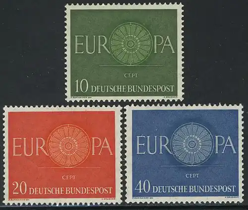 337-339 Europa/CEPT 1960, Satz postfrisch ** / MNH