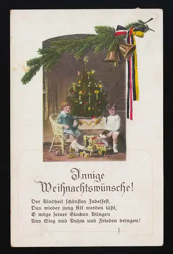 Innige Weihnachtswünsche! Der Kindheit schönstes Jubelfest gelaufen 24.12.1915